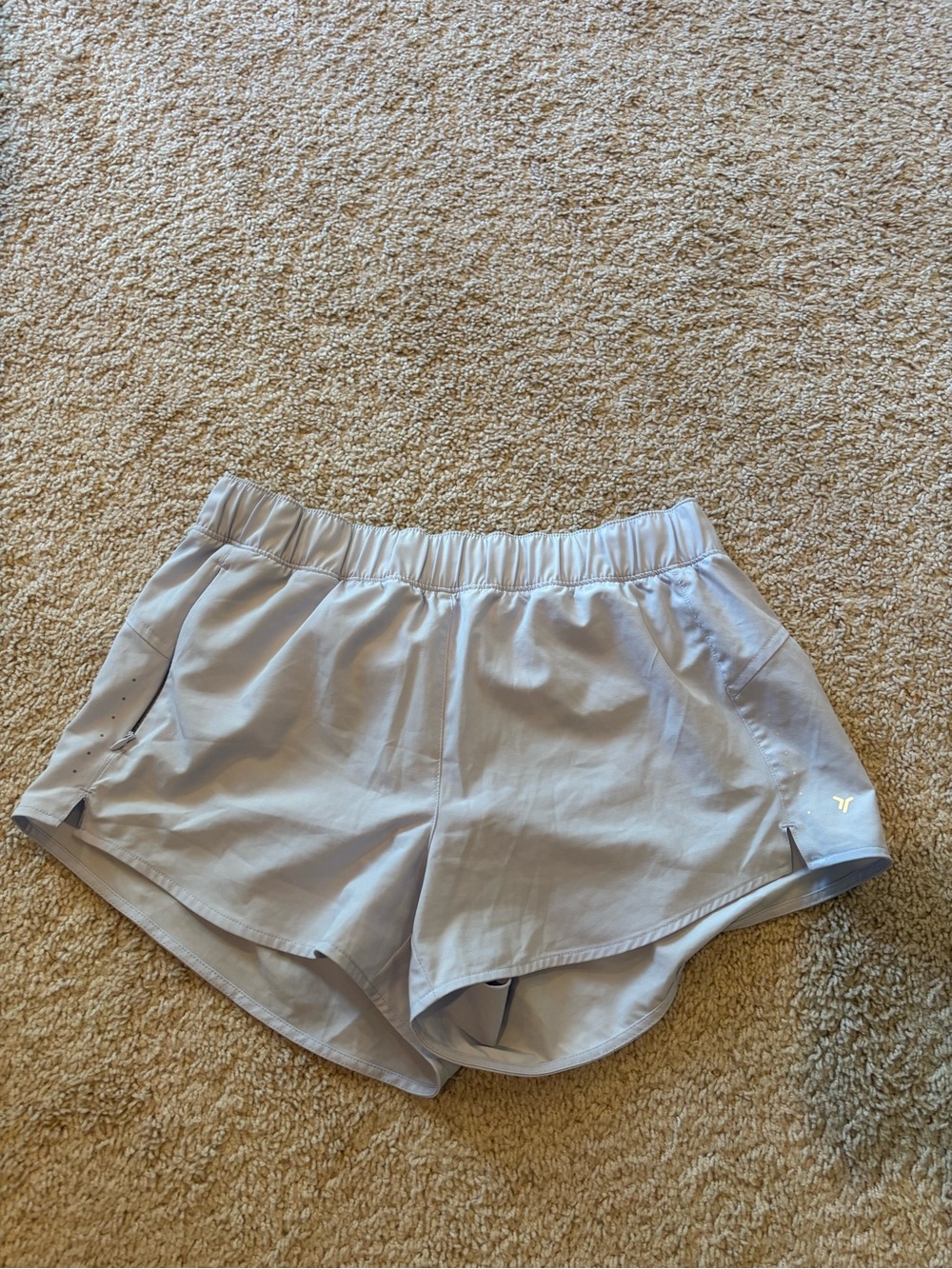 NWOT Old Navy light blue running shorts with zip pocket M